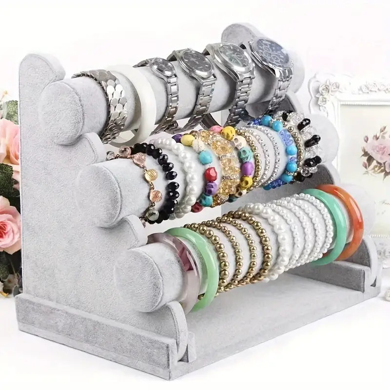 1pc Desktop 3-layer Bracelet Rack, Velvet Bracelet Storage Rack, Jewelry Storage Display Holder, ... | Temu Affiliate Program