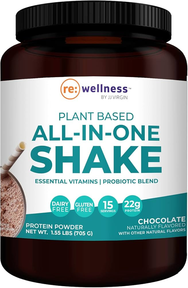 Reignite Wellness By JJ Virgin Chocolate Plant Based All In 1 Shake - Chia, Chlorella, Pea Protei... | Amazon (US)