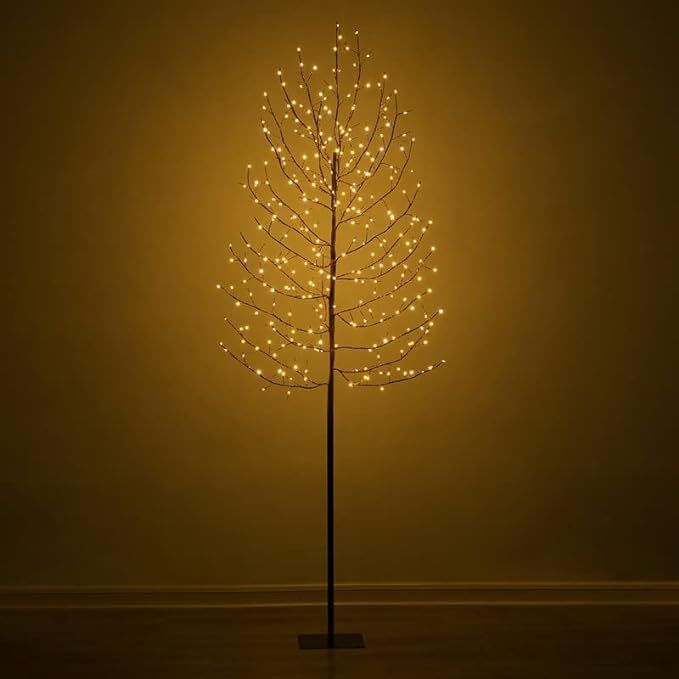 Rivokeer 6 FT Lighted Birch Tree 300 LED Warm White, Led Tree Lamp Lighted Trees for Decoration I... | Amazon (US)