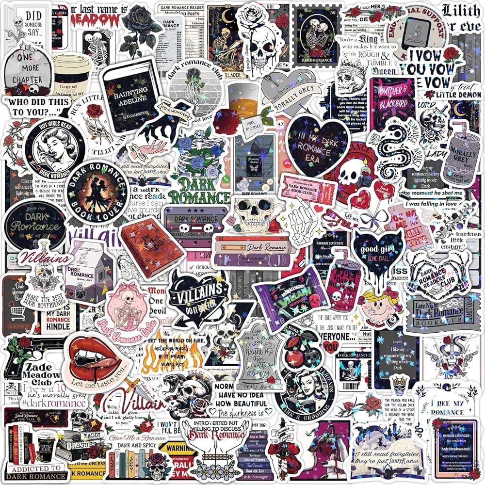 MiStar 102 PCS Dark Romance Book Stickers for Kindle Adult, Holographic Booktok Spicy Reading Boo... | Amazon (US)