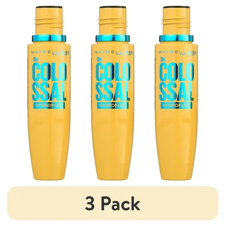 (3 pack) Maybelline New York Volum' Express the Colossal Waterproof Mascara, Glam Black, 0.27 fl oz | Walmart (US)