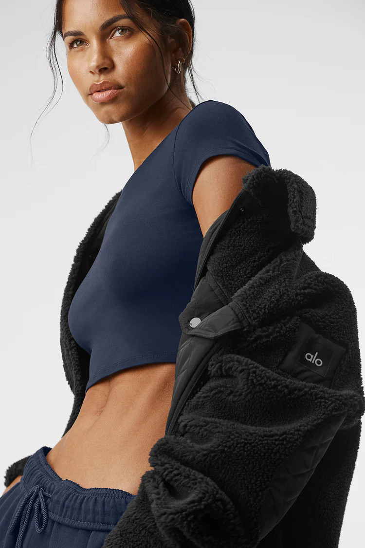 Alosoft Crop Finesse Short Sleeve | Alo Yoga (US)