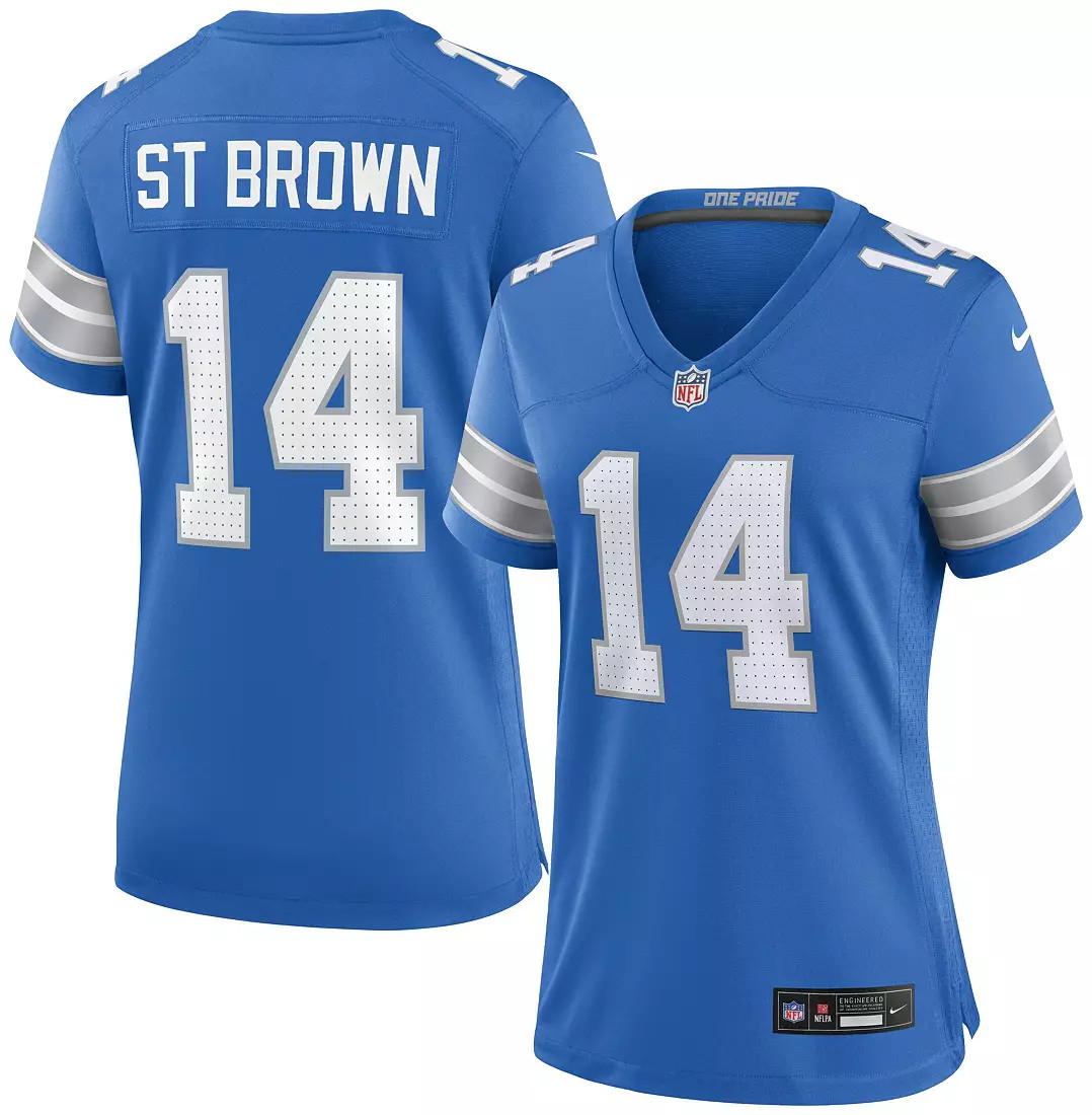 Nike Women's Detroit Lions Amon-Ra St. Brown #14 Blue Game Jersey | DICK'S Sporting Goods