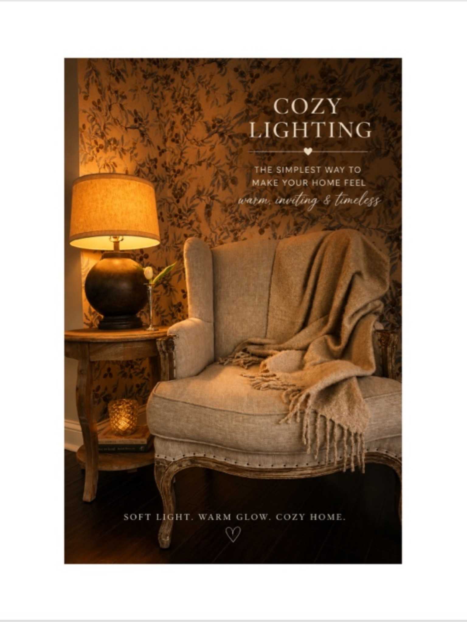 There’s something about the glow of a lamp, a cozy chair, and a soft throw that instantly makes a house feel like home. 🤍

Creating warm, inviting spaces doesn’t have to be complicated—it’s often the little details that make all the difference. Shop the pieces that helped create this timeless reading corner through my LTK and bring a little extra coziness to your own home.
#lamp #cozy # wingback # home # lighting