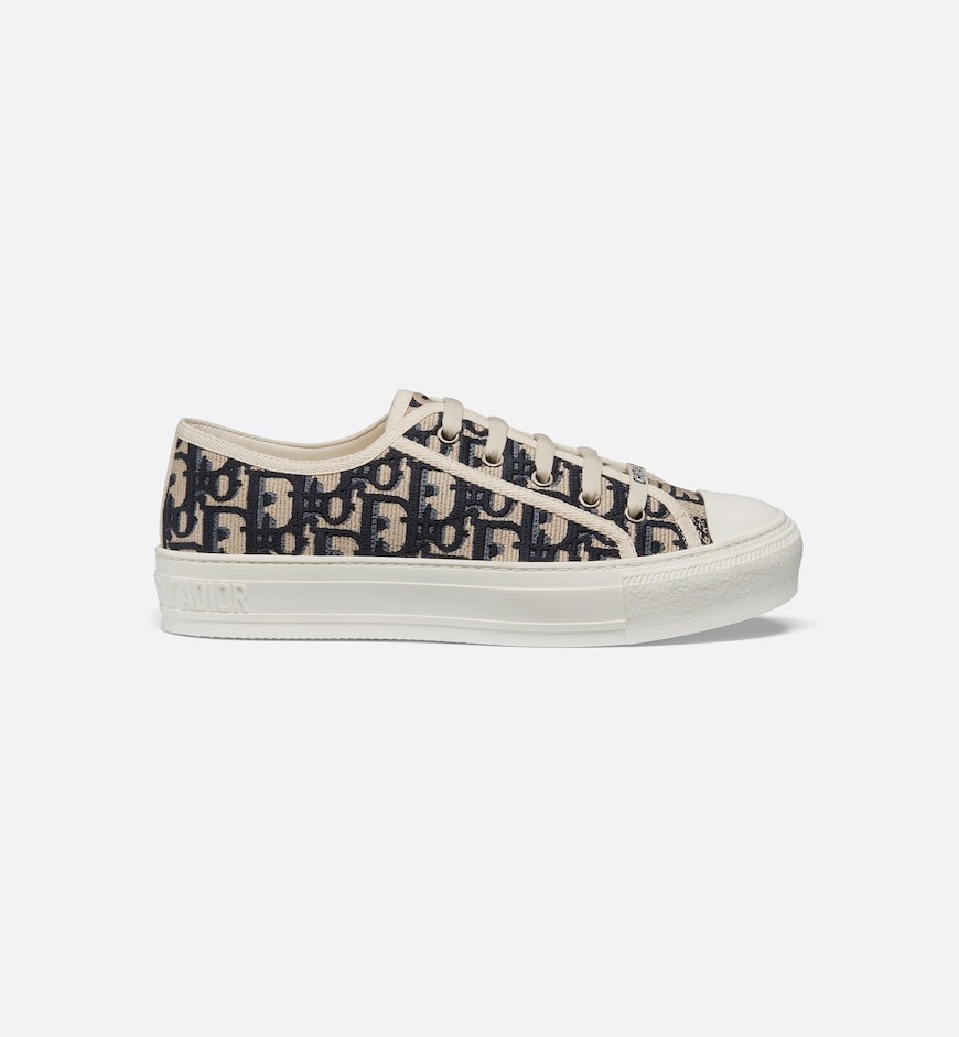 Walk'n'Dior Sneaker Deep Blue Dior Oblique Embroidered Cotton | DIOR | Dior Couture