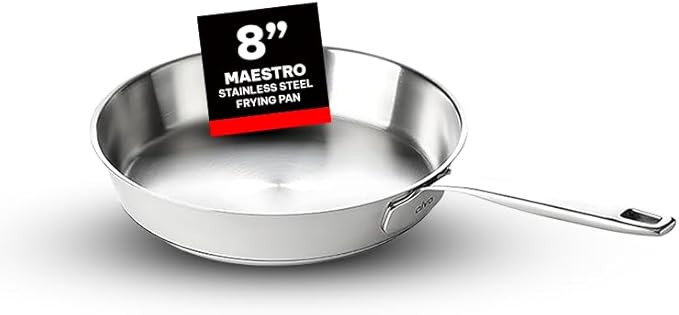 Alva Maestro - Stainless Steel Frying Pan Skillet - Skillets and Frying Pans, Non Toxic Cookware ... | Amazon (US)