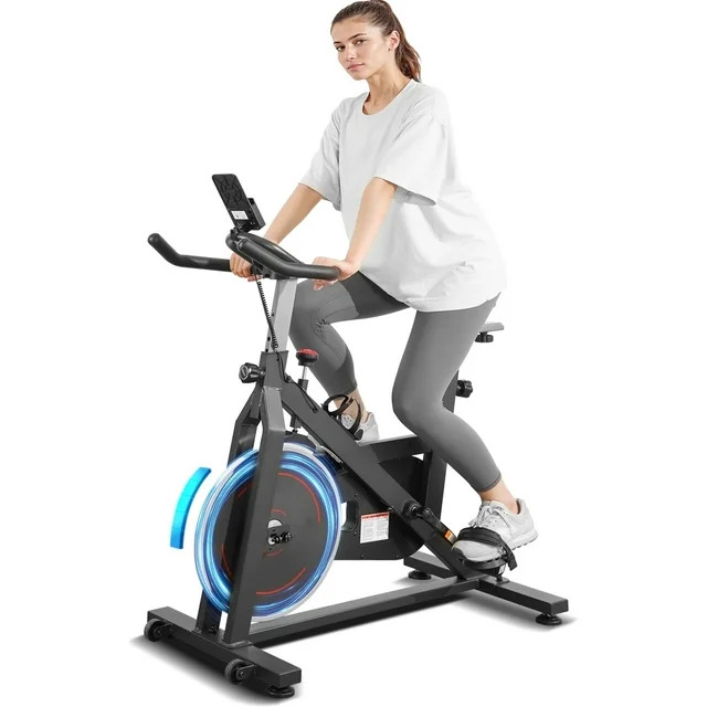 Naipo Exercise Bike Indoor Cycling Bike with 300lbs. Big Seat Cushion for Home Cardio Leg Workout | Walmart (US)