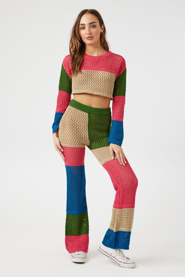 Open-Knit Crop Top & Pants Set | Forever 21 (US)