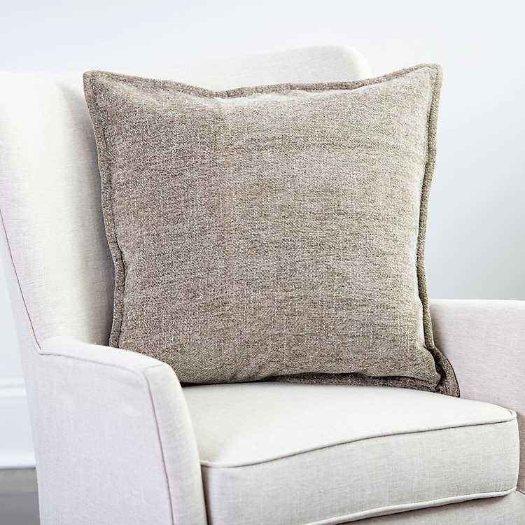 Sage Chenille Texture Flange Pillow, 22 in. | Kirkland's Home