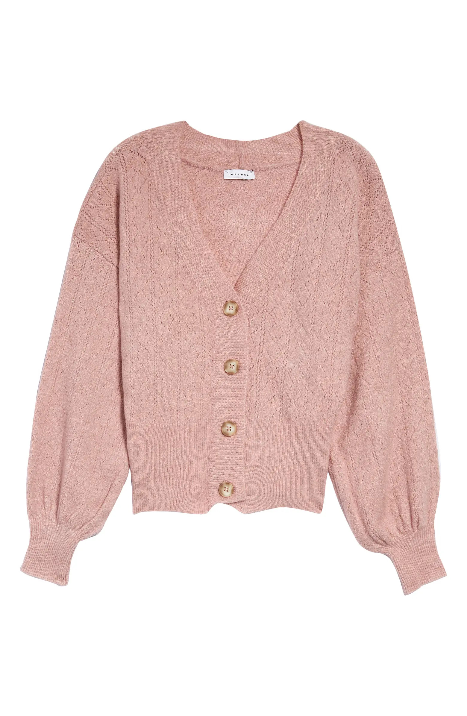 Topshop Diamond Stitch Cardigan | Nordstrom | Nordstrom