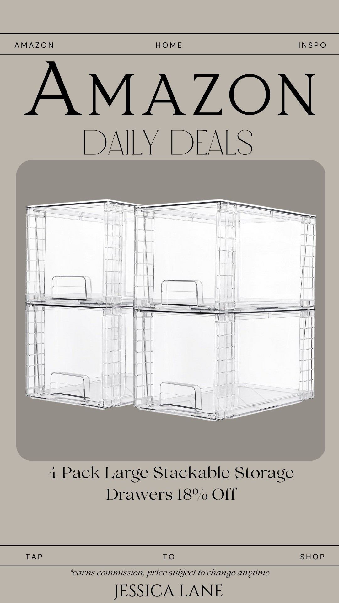 These large stackable storage drawers are perfect for closets, laundry rooms, or anywhere you need extra organization without built-ins. Shop today’s deal in my LTK.#amazondailydeals #ltkhome #organizationideas #storagefinds #homeorganization

#LTKSaleAlert #LTKHome #LTKBeauty