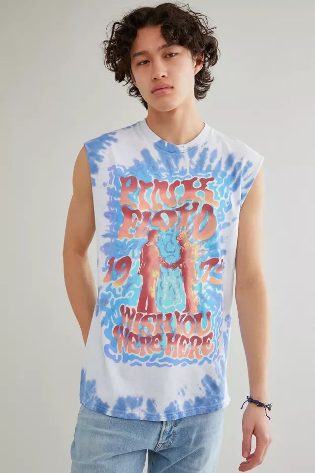 Pink Floyd Wish You Were Here Tie-Dye Muscle Tee | Urban Outfitters (US and RoW)