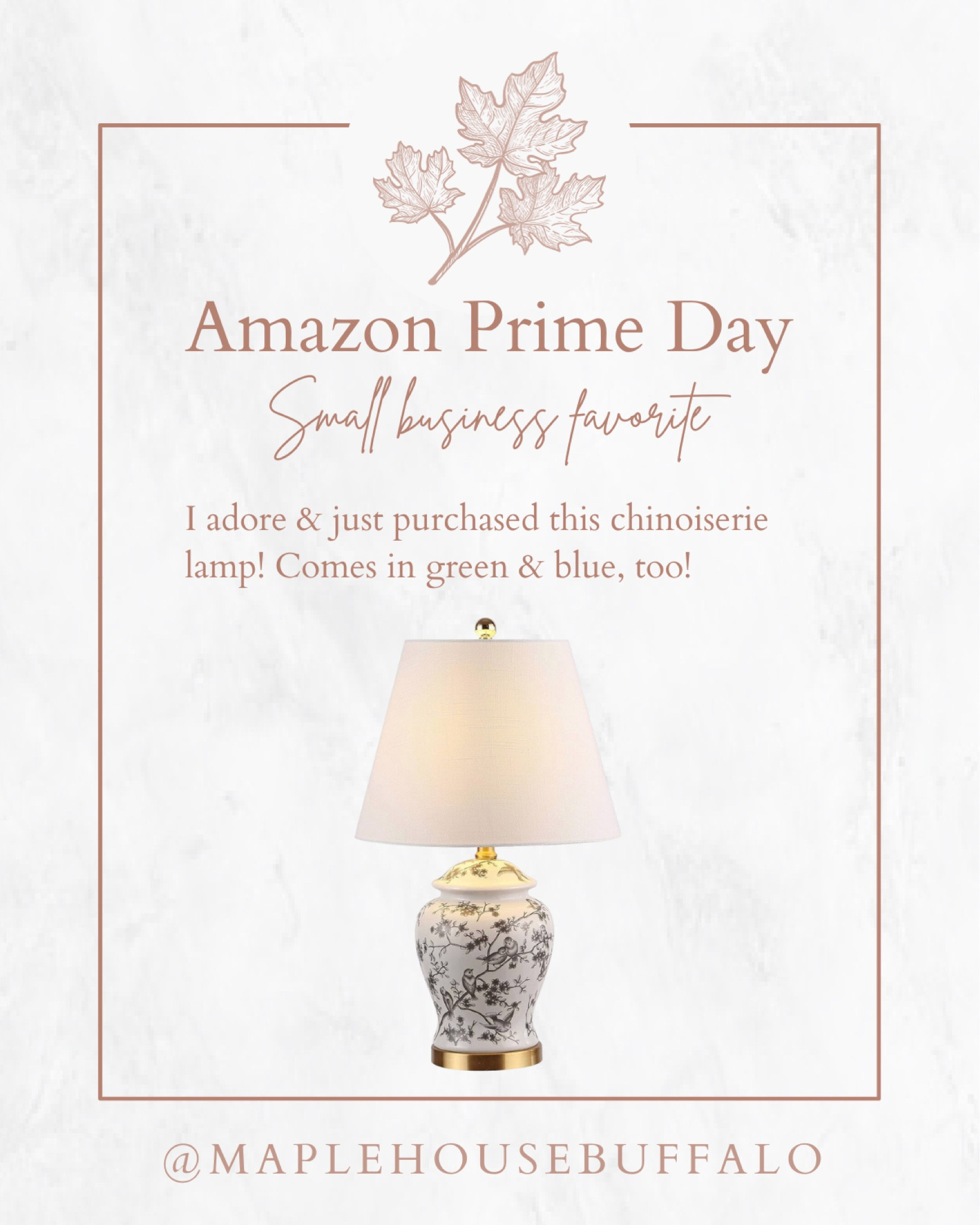 Gorgeous chinoiserie lamp - I’m so excited to receive this lamp and just ordered it in gray. It’s sold as a single lamp or a set of two. Also comes in blue & green chinoiserie! 
Another great small business find on Amazon!

#LTKxPrime #LTKfindsunder50 #LTKhome