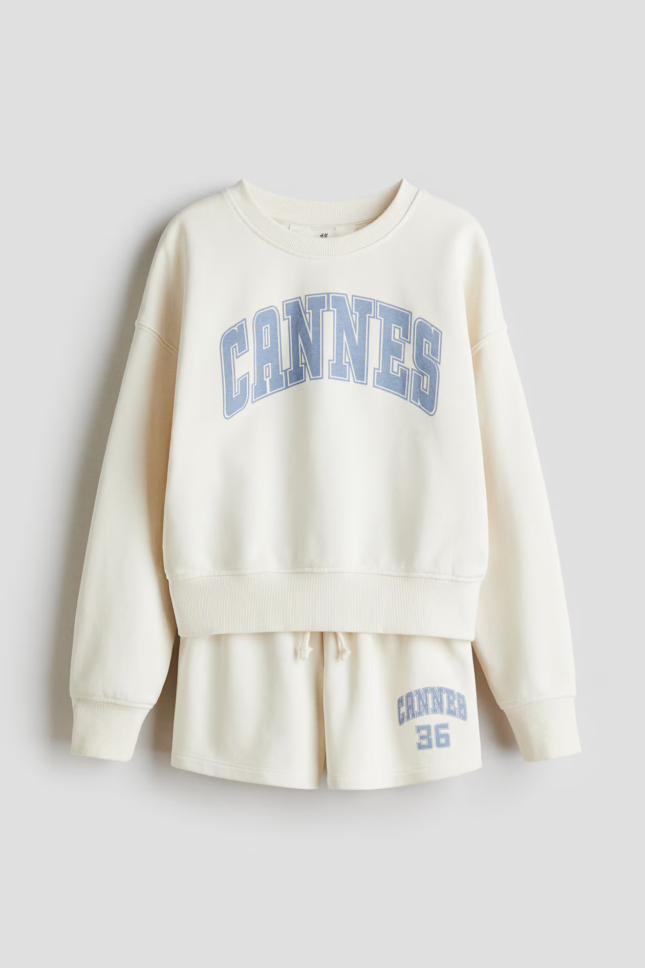 2-Piece Sweatshirt and Shorts Set | H&M (US + CA)