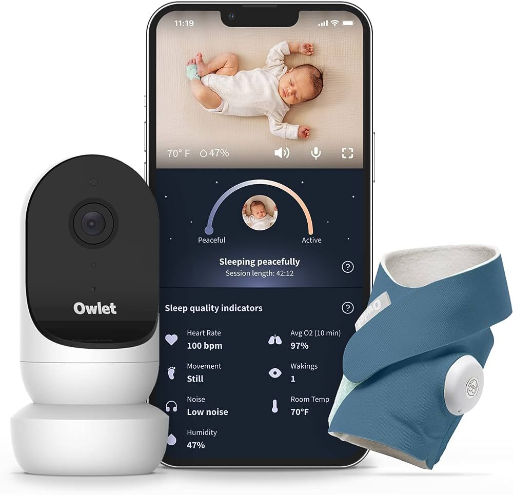 Amazon.com: Owlet Dream Duo 2 Smart Baby Monitor - 1080p HD Video Baby Monitor with Dream Sock - ... | Amazon (US)