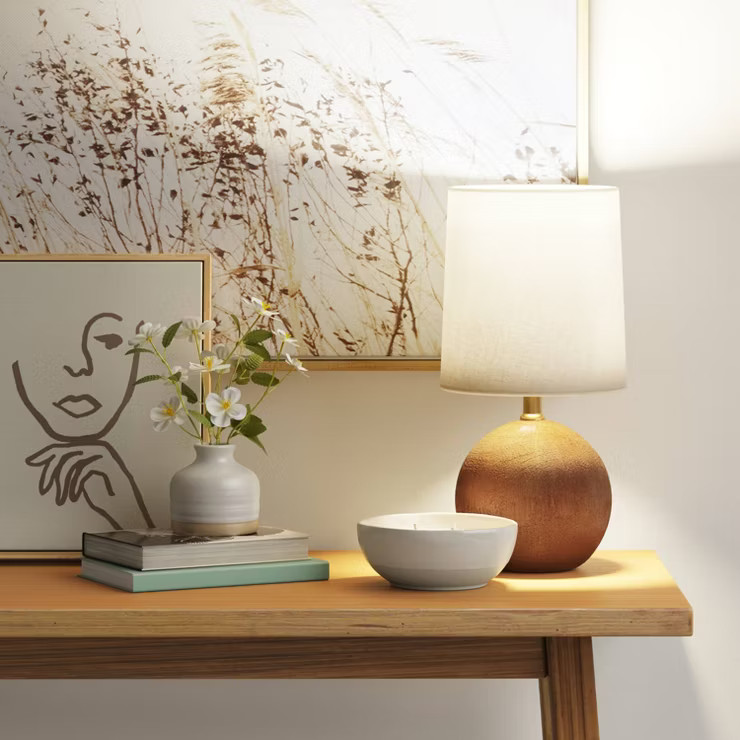 Polyresin Mini Table Lamp with Circle Base - Threshold™ | Target