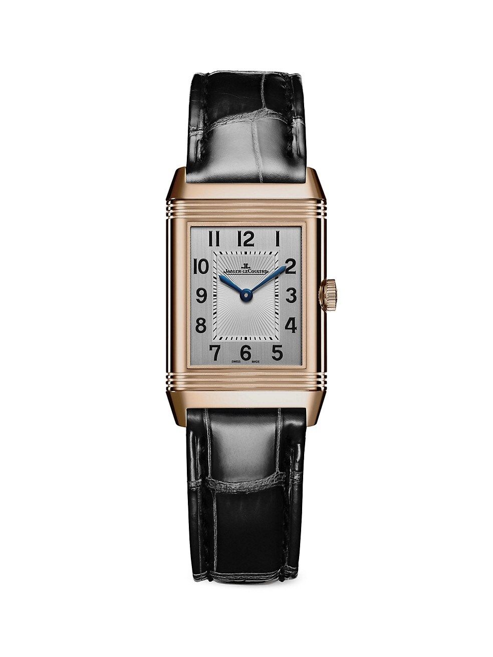 Reverso Classic Duetto 18K Rose Gold, Diamond & Leather Reversible Watch | Saks Fifth Avenue
