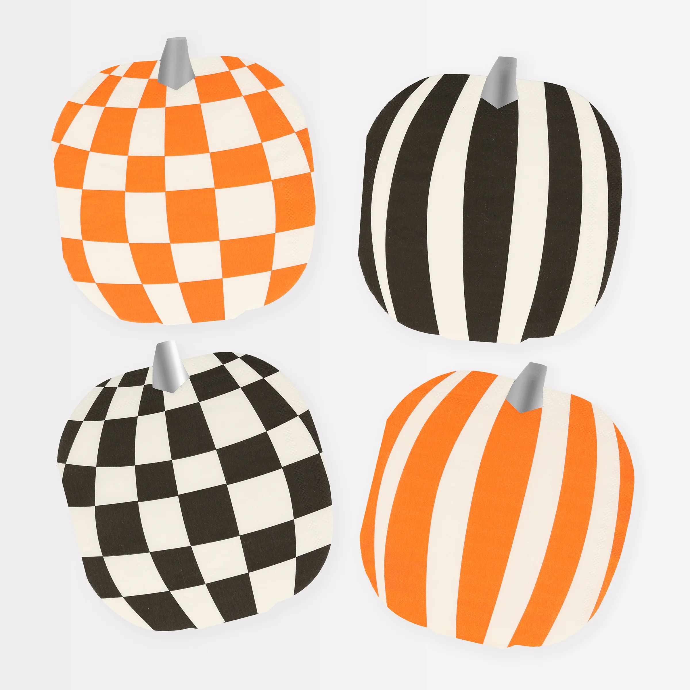 Mod Pattern Pumpkin Napkins (x 16) | Meri Meri