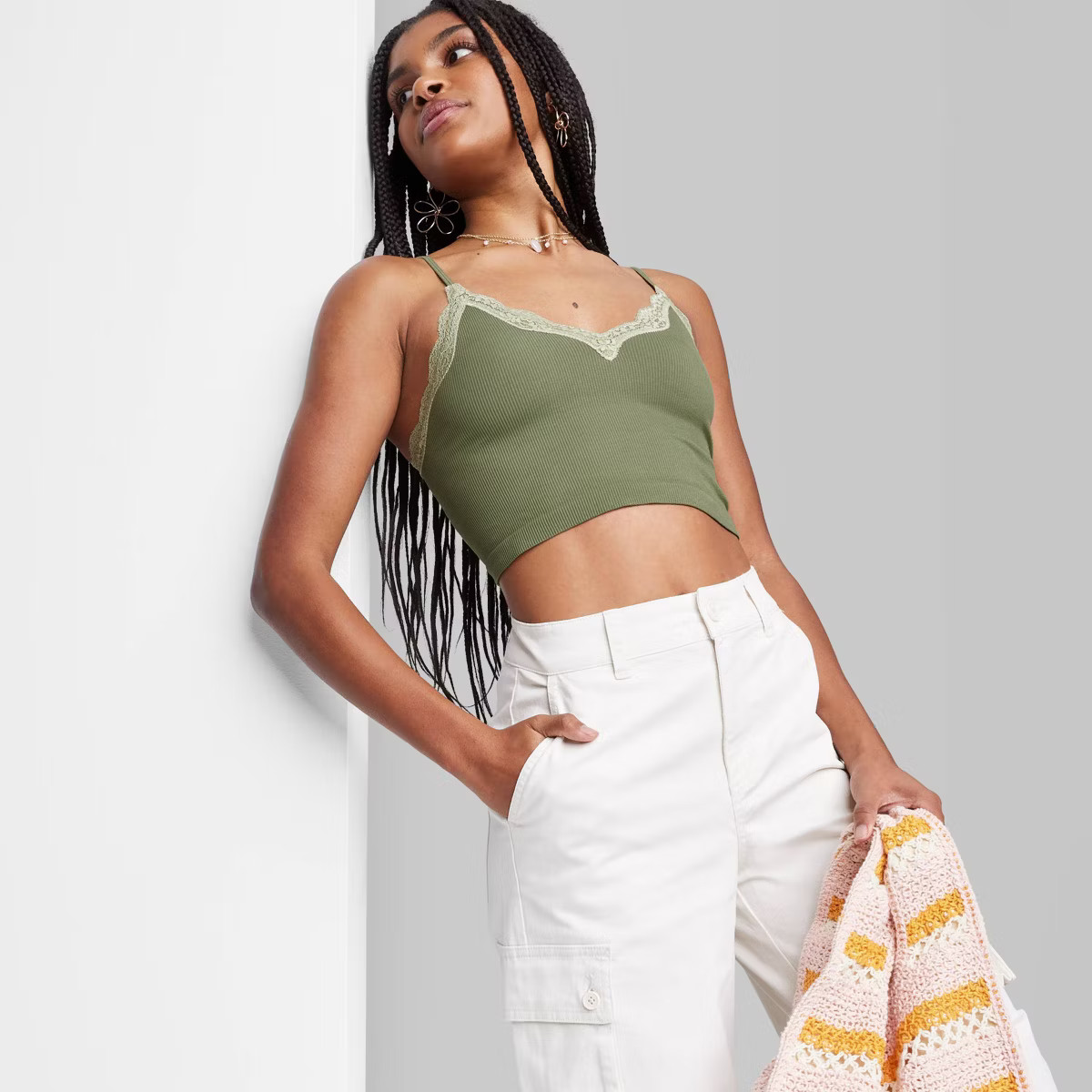 Women's Lace Trim Seamless Tank Top - Wild Fable™ | Target