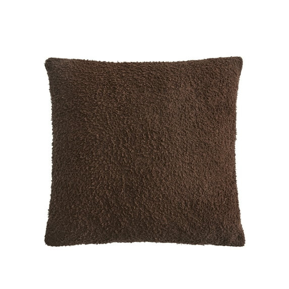 Better Homes & Gardens 20" x 20" Cozy Knit Decorative Pillow, Dark Brown, (1 Count), All Ages | Walmart (US)
