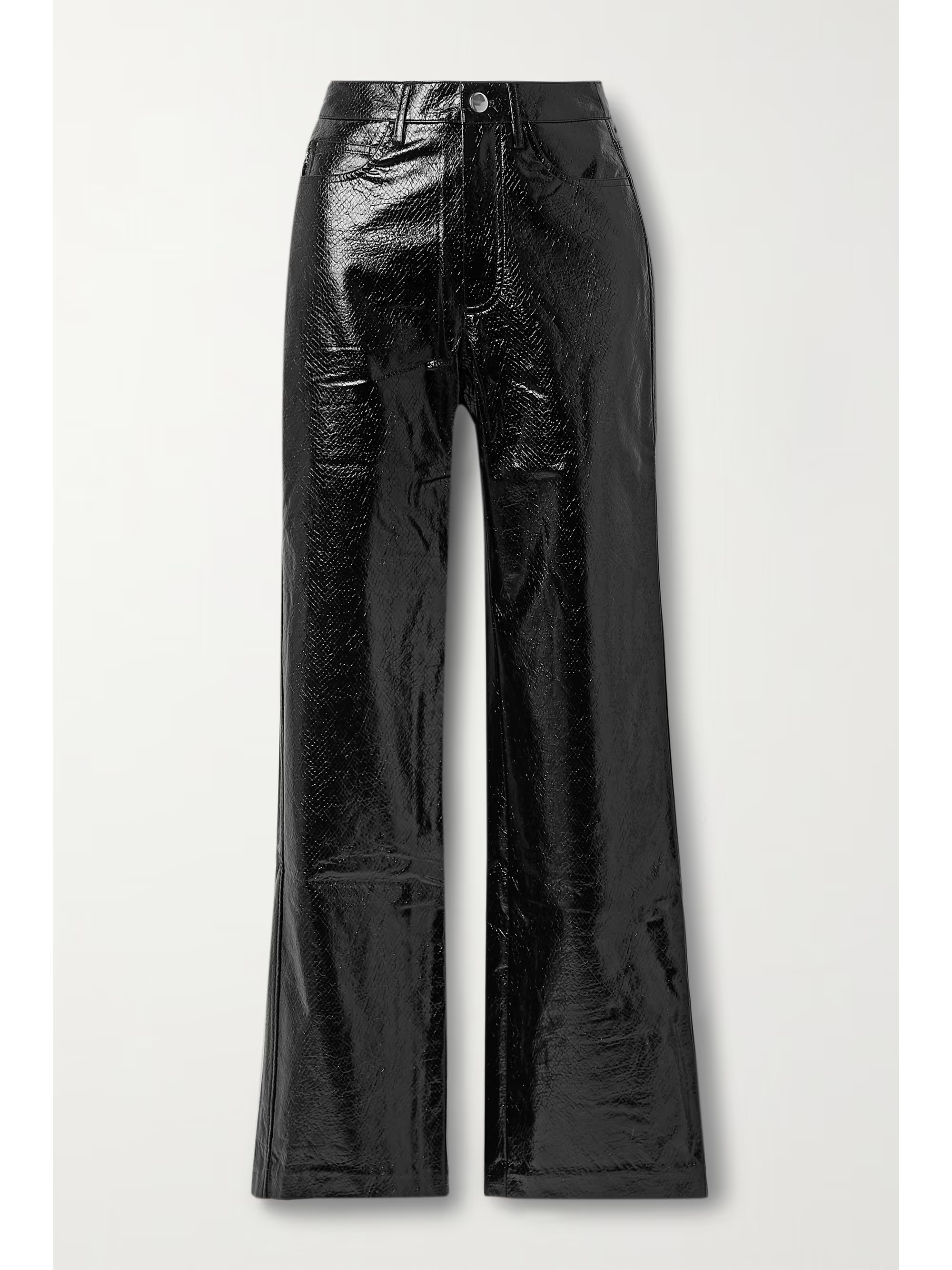 Rotie snake-effect vegan leather straight-leg pants | NET-A-PORTER (US)