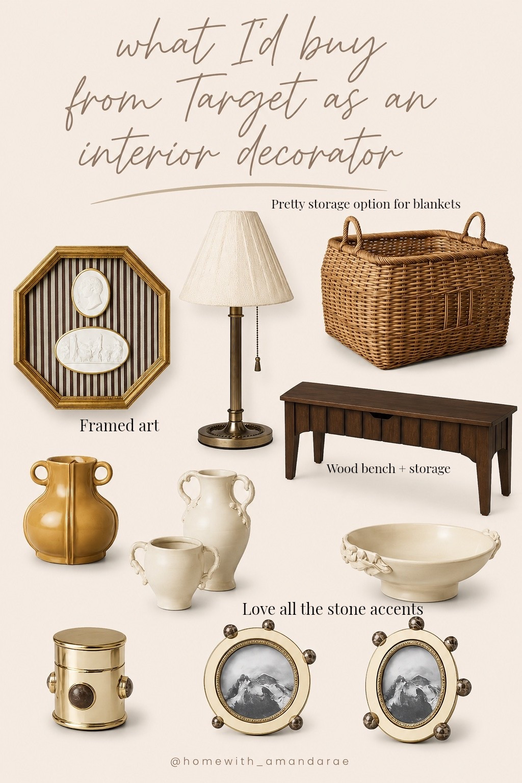 New home decor from Target! Brass and stone accents are so high end looking. These are must buys

#LTKHome