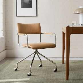 Ronan Leather Office Chair | West Elm (US)
