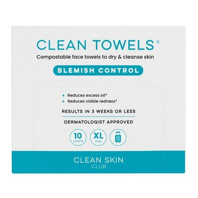 Clean Skin Club Blemish Control Towels - XL - 10ct | Target
