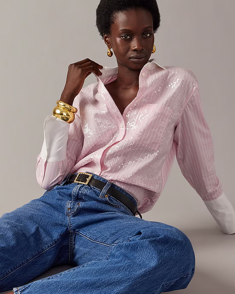 Collection garçon shirt in sequin | J. Crew US