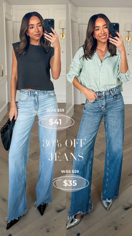30% OFF jeans at American Eagle for their 1-day flash sale! Wearing size small in tops and size 2 long jn jeans 🤍


Casual outfit
Spring outfit
Jeans outfit 
Denim