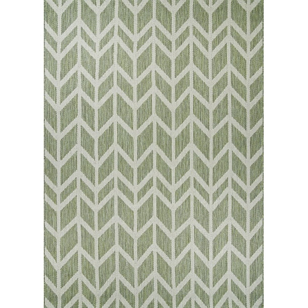 Couristan 6' x 9' Sage and Champagne Chevron Outdoor Rug - Walmart.com | Walmart (US)