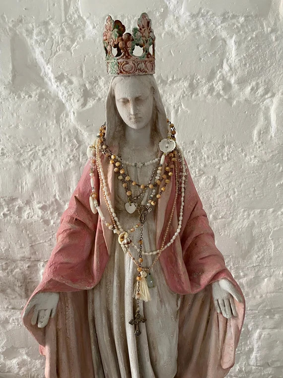 Virgin Mary Statue  French Decor religious Statue  Madonna | Etsy | Etsy (US)