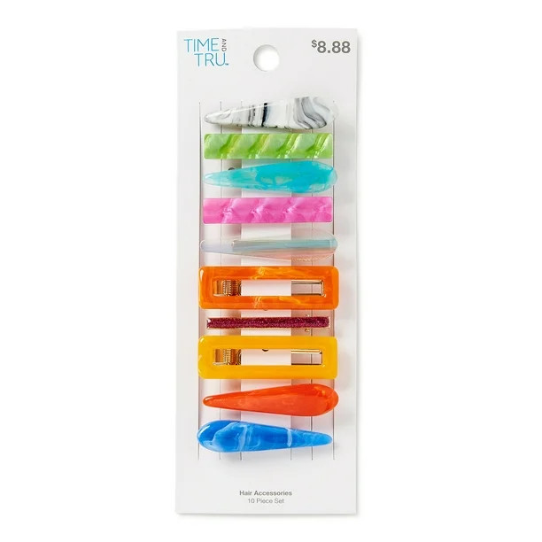 Time and Tru Multi Hair Clips, 10-Pack | Walmart (US)