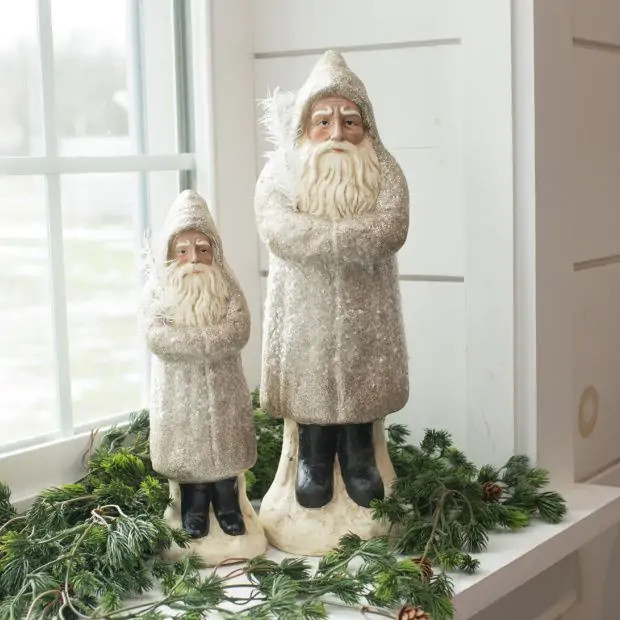 Tabletop Shimmering Belsnickel Figure | Antique Farm House