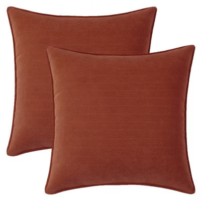 REGALWOVEN Solid Chenille Soft Couch Throw Pillow Covers for Sofa Living Room Home Decor 2 Pcs 16 x 16 Inch Sienna Color | Target