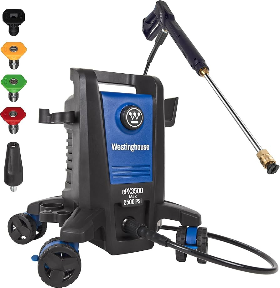 Westinghouse ePX3500 Electric Pressure Washer, 2500 Max PSI 1.76 Max GPM with Anti-Tipping Techno... | Amazon (US)