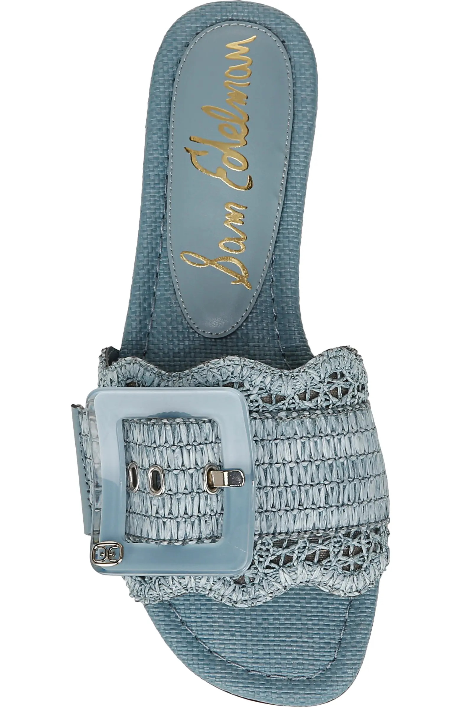 Bambi Raffia Buckle Slide Sandal (Women) | Nordstrom