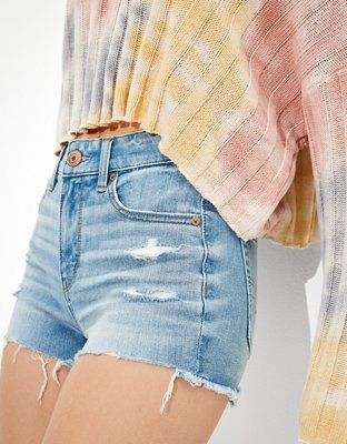 AE Dream High-Waisted Denim Short Short | American Eagle Outfitters (US & CA)