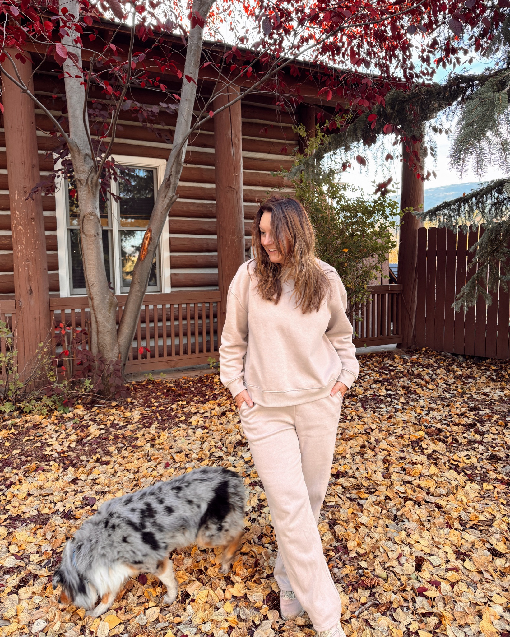 Colorado: chilly morning walks

Fleece Crewneck Sweatshirt & Fleece Pants with Pockets. Sizes XS-XXXL 
Several colors available. Color shown: Wild Mushroom
Top: XL 
Pants: L

#cozysets #2piecesets 

#LTKMidsize #LTKTravel #LTKSeasonal