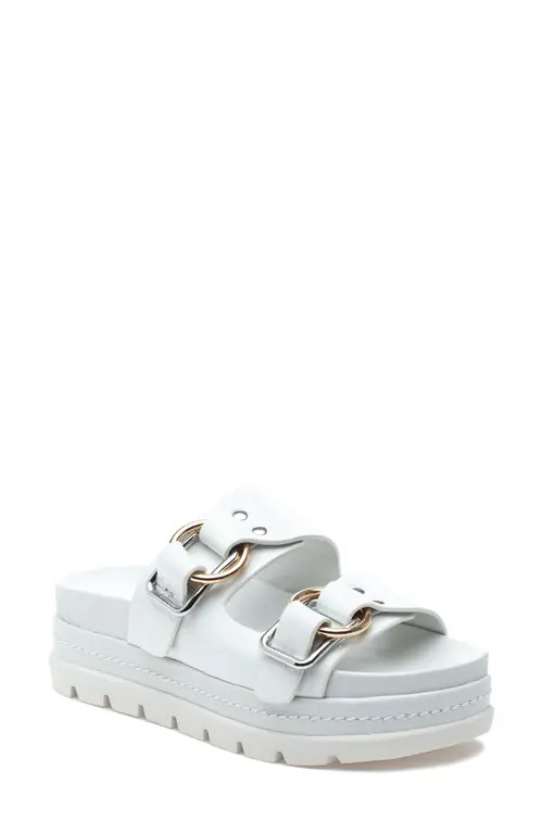 J/SLIDES NYC JSlides Baha Slide Sandal in White Napa at Nordstrom, Size 10 | Nordstrom