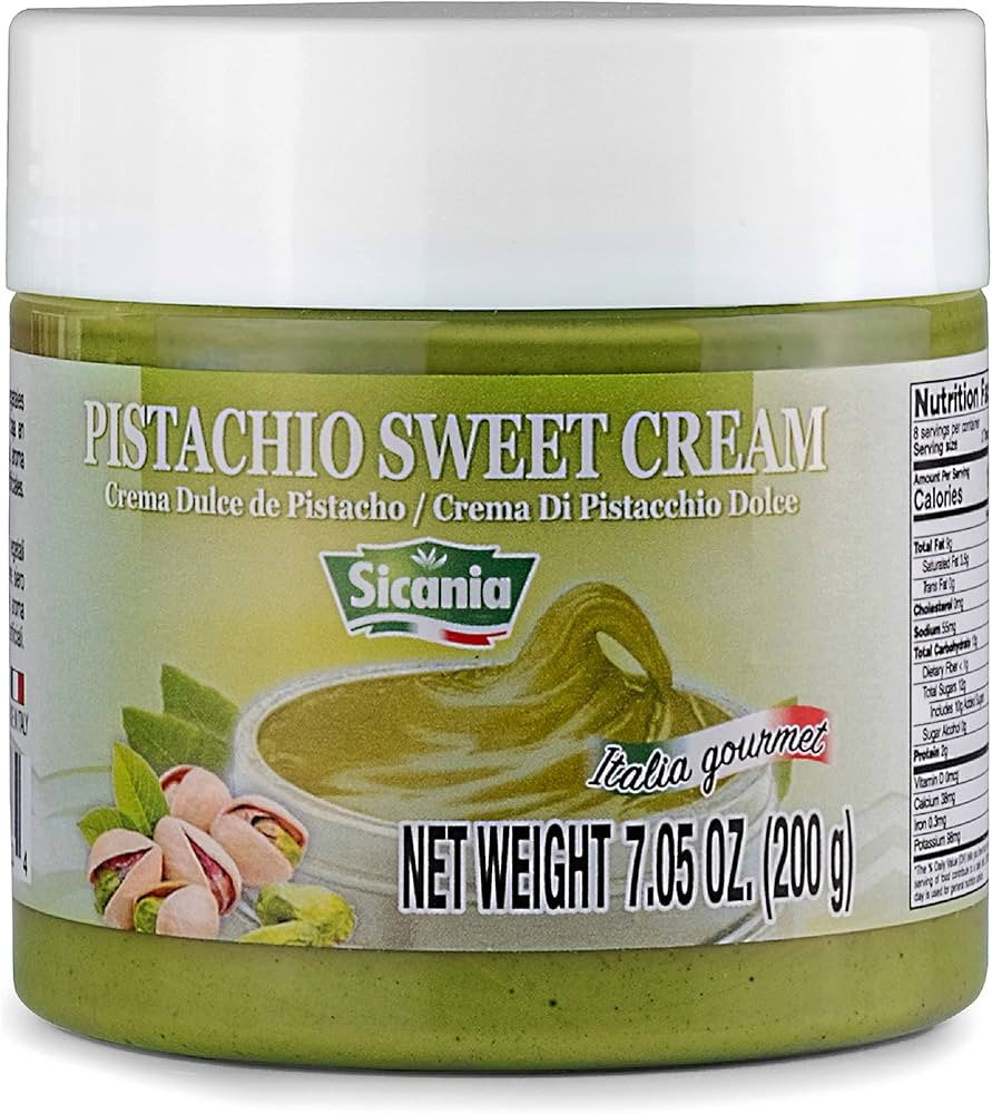 SICANIA - Premium Pistachio Cream, 7.05 oz (200g) - Authentic Italian, Gluten-Free, Non-GMO - Gou... | Amazon (US)