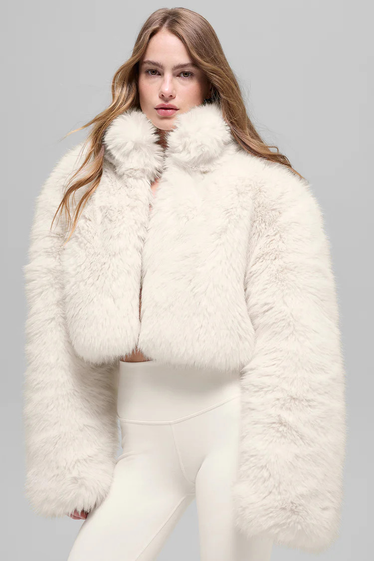 Opulent Faux Fur Cropped Jacket | Alo Yoga (US)