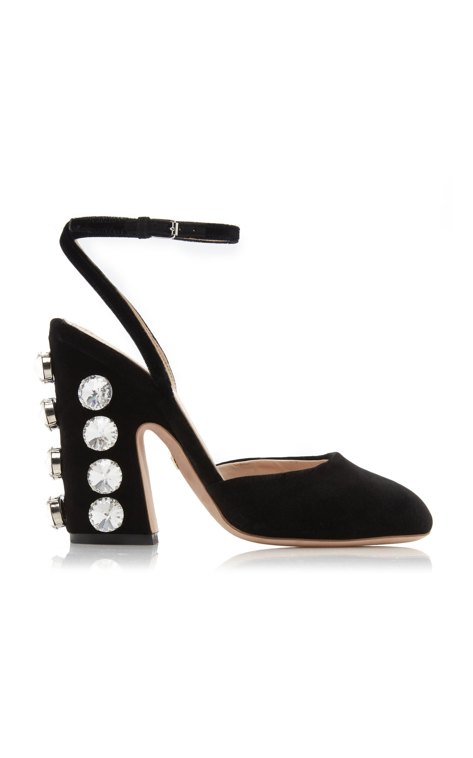 Crystal-Embellished Velvet Pumps by Giambattista Valli | Moda Operandi | Moda Operandi Global