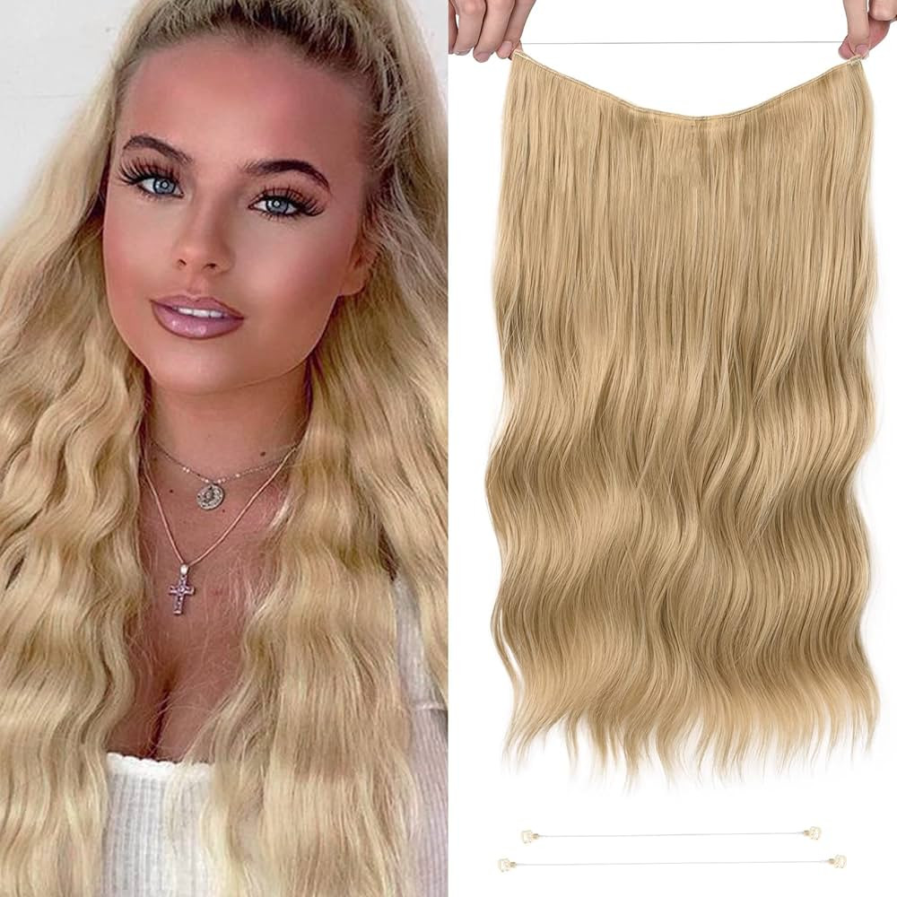 YOGFIT Wreathband Hair Extensions 1 Way Adjustable Headband Size Curly Wavy Wigs Invisible Secret... | Amazon (US)