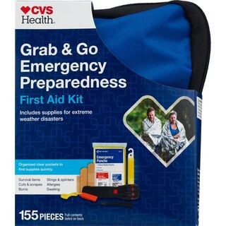 CVS Grab-n-Go 155pc Fabric Pouch Emergency First Aid Kit | CVS Health
