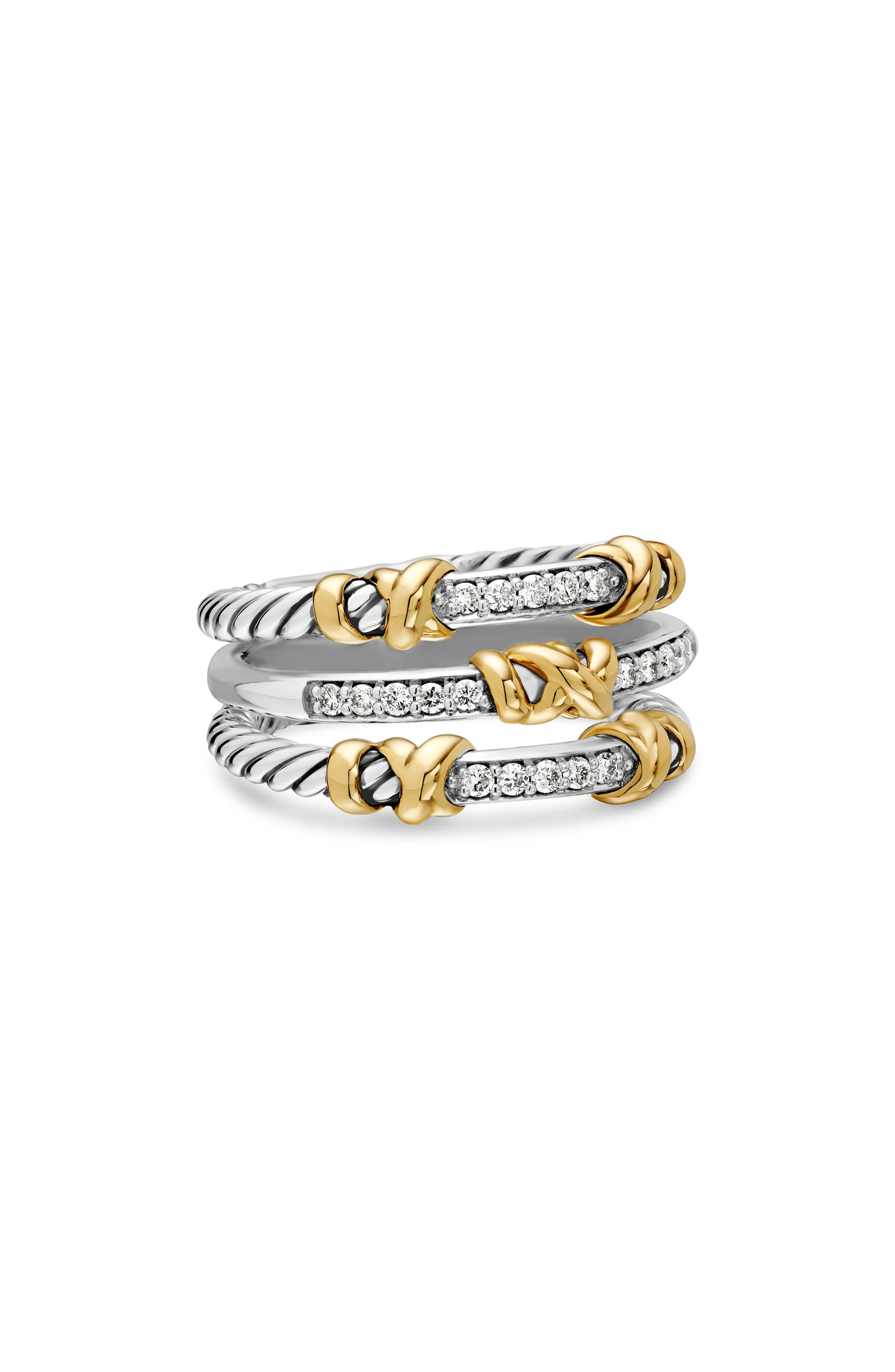 Petite Helena Three Row Ring with 18K Gold and Diamonds (Women) | Nordstrom | Nordstrom