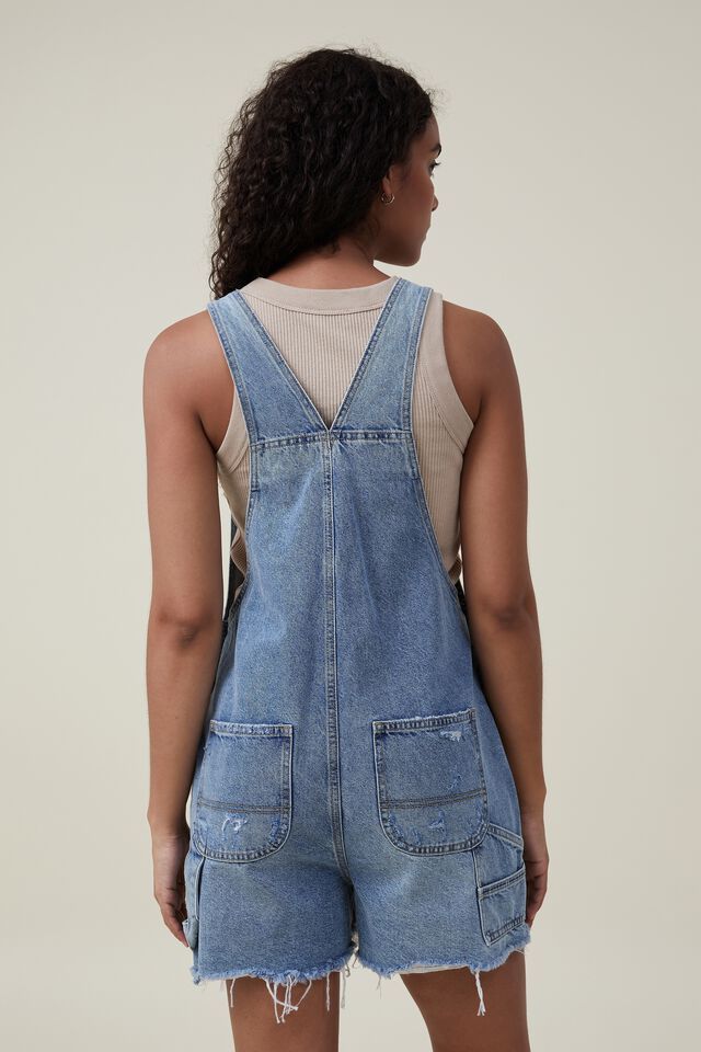 Utility Denim Short Overall | Cotton On (US)