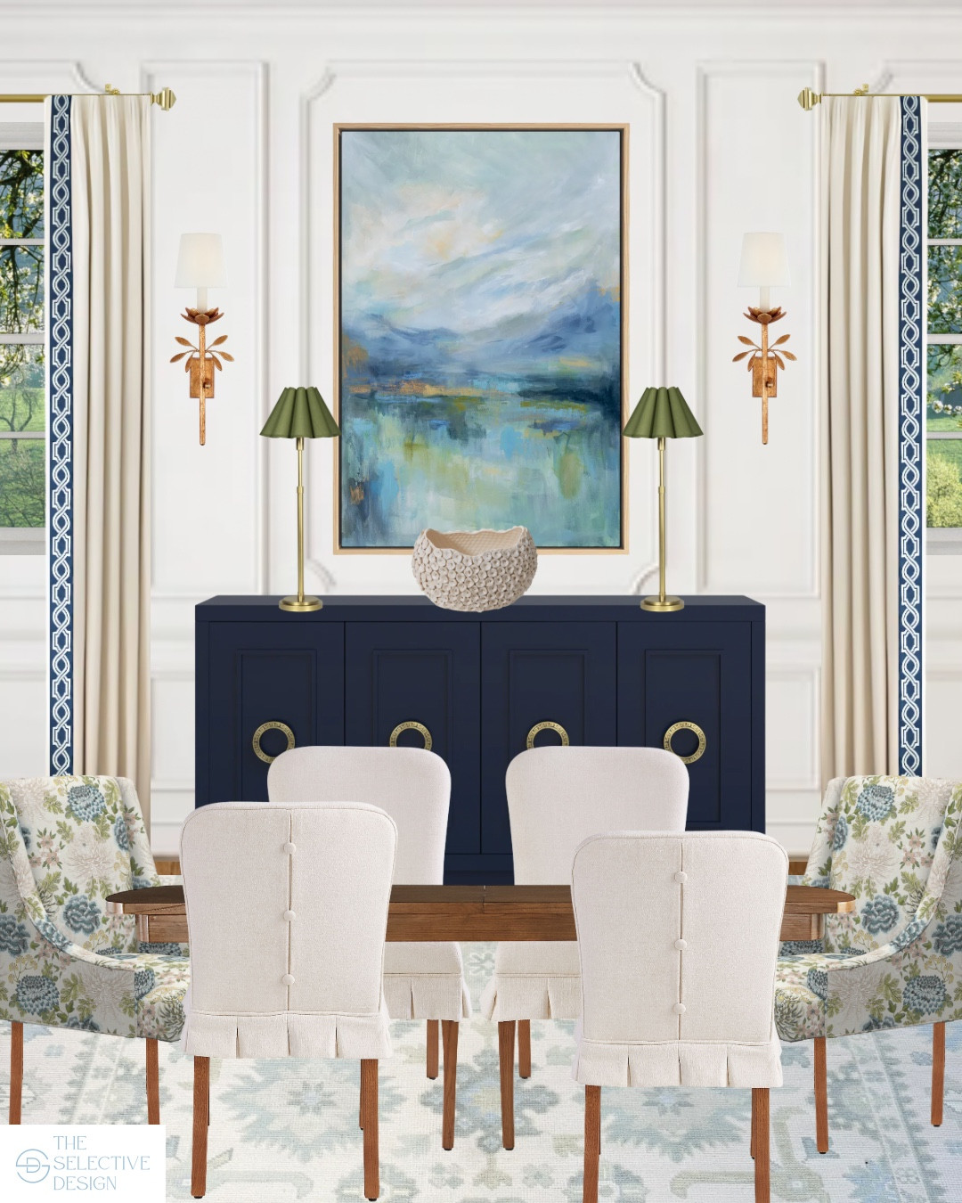 Patterned, pretty, and perfectly classic. This Grandmillennial dining room design leans into the charm: florals, trims, brass, and all the details that make a house feel loved.

Swipe to see how ChatGPT turned this vision board into reality.

Grandmillennial dining room ideas | timeless dining room decor | grandmillennial dining room inspo | traditional dining room style

#LTKHoliday #LTKHome #LTKFindsUnder100