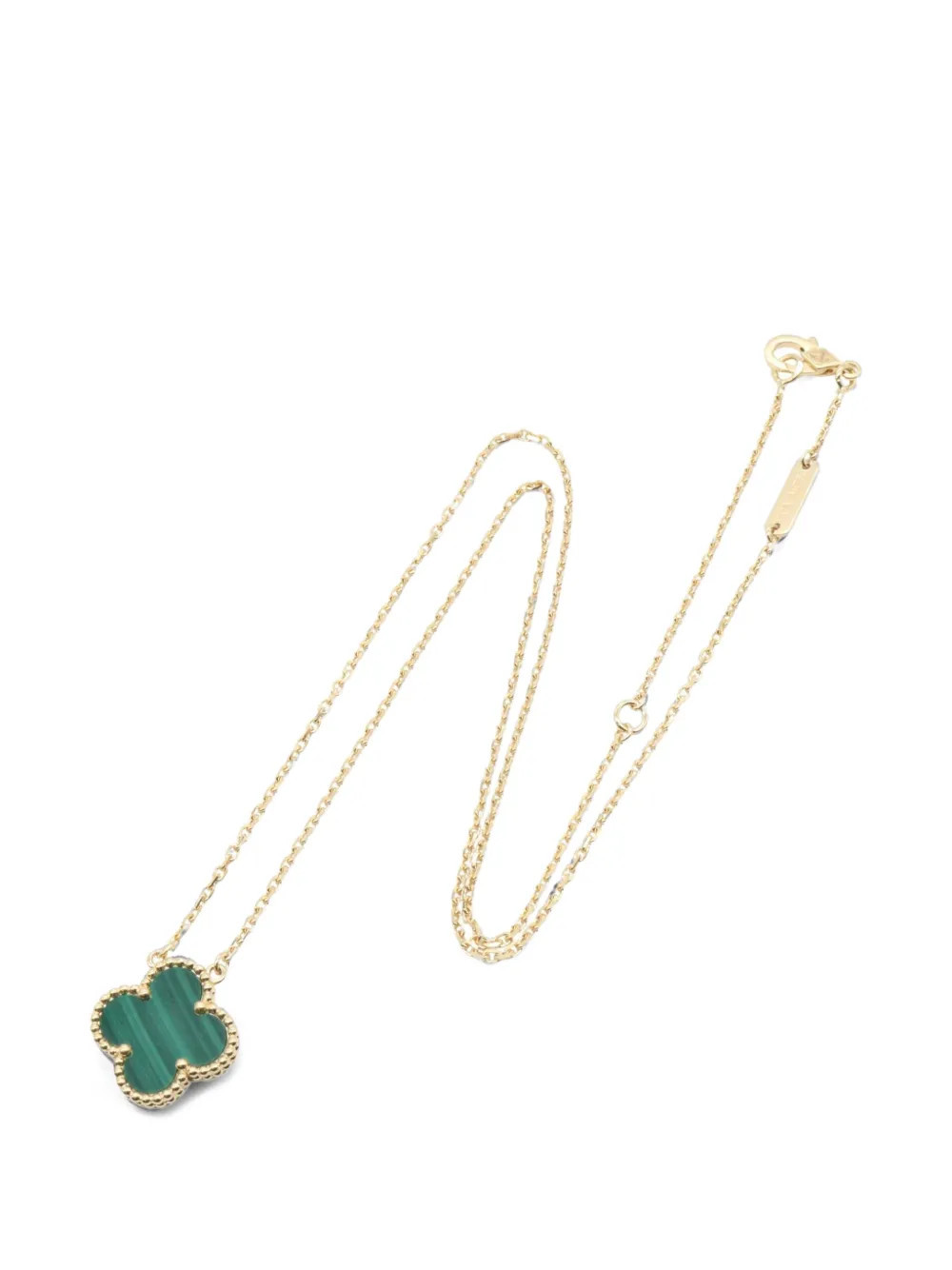 Van Cleef & Arpels Pre-Owned 2010s Vintage Alhambra malachite necklace - Gold | Farfetch Global