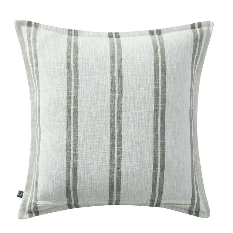 My Texas House Sienna Cotton Yarn Dyed Reversible Decorative Pillow Cover, 22"X22", Sage Green | Walmart (US)